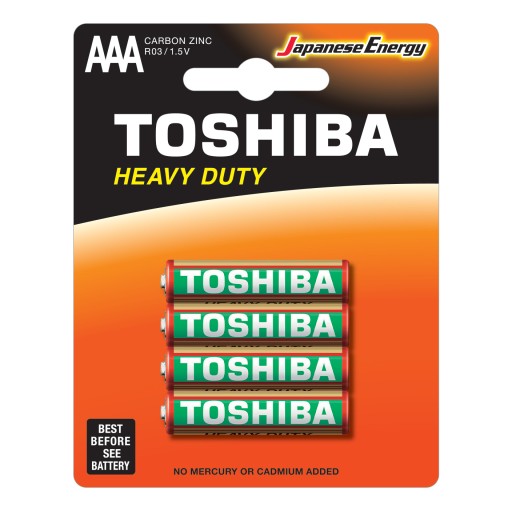 4x batérie TOSHIBA HEAVY DUTY R03 AAA