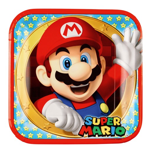 SUPER MARIO Bros narodeninové papierové taniere 23cm 8ks