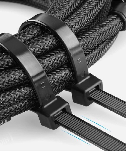SILNÉ KLIPOVACIE VIAZAČKY KABELNÉ VIAZAČKY ČIERNE SVORKY 100 KS 3,6 X 150 mm