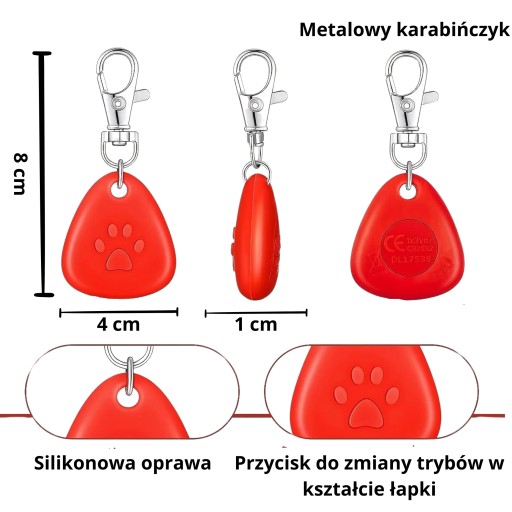 SVIETIACI LED PRÍVESOK PRE PSA 2 REŽIMY SVIETIDLO DO GOLÍKOVÉHO POMAHU obojok