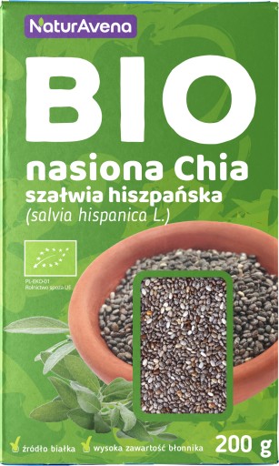 CHIA - SEMIENKA ŠALVIIE ŠPANIELSKEJ BIO 200 g - NATURAVENA