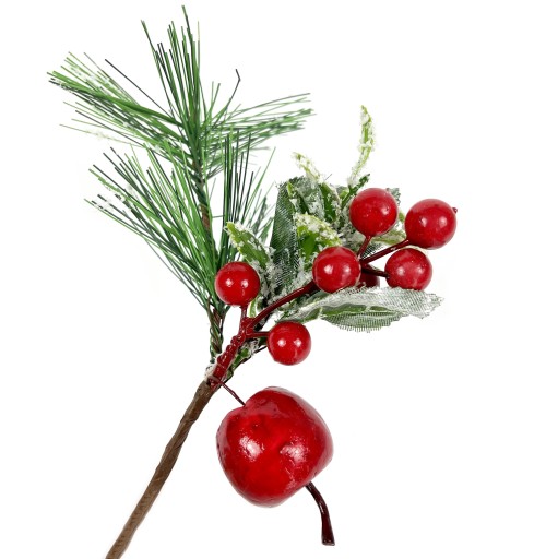 Konár jarabiny s jablkom - 20 cm