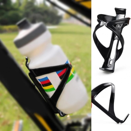 DRŽIAK NA BICYKLOVÉ FĽAŠE NASTAVITEĽNÝ KOŠÍK NA FĽAŠU VODY ČIERNY