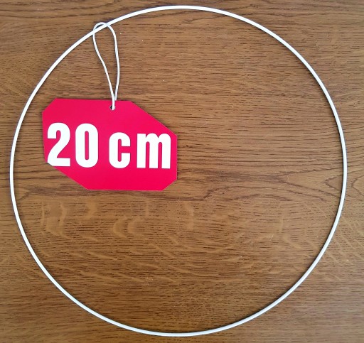 Prsteň lapač snov BIELY 20 cm