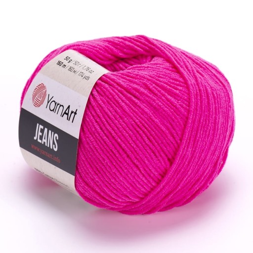 Priadza YARNART JEANS 59, neónová ružová
