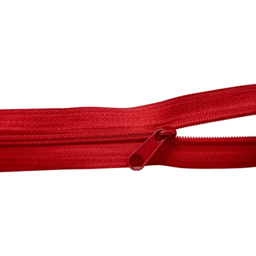 3mm špirálový zips páska ČERVENÁ + 2 zipsy 1m