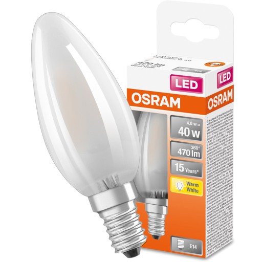 LED SVIEČKOVÁ žiarovka E14 4W 2700K Filament OSRAM