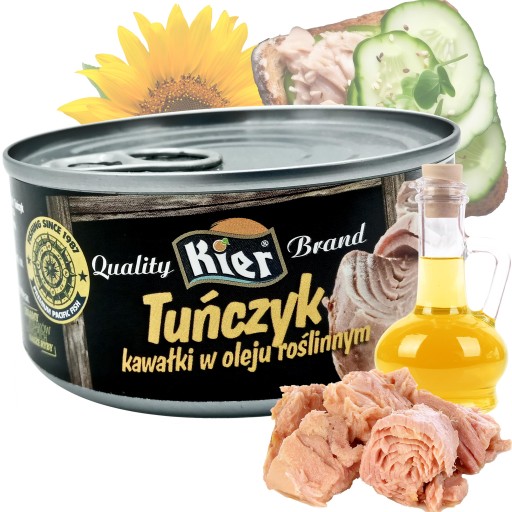 Tuniak v RASTLINNOM OLEJI 170g KIER veľké kusy