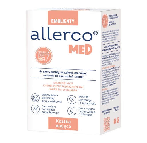 ALLERCO Emollients umývacia tyčinka 100 g
