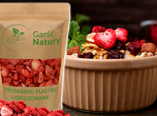 MRAZOM SUŠENÉ JAHODOVÉ Plátky 20g Sušené jahody BEZ CUKRU natural