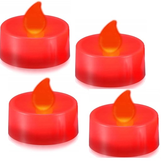 ČAJOVÉ SVIEČKY LED SVIEČKY VLOŽKA SVETLOMETOV DO JÚRA + BATÉRIE 2 KS
