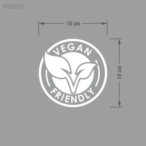 Vegan Friendly nálepka 10x10