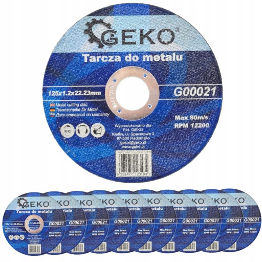 DISK PRE KOVOVÉ DISKY SADA 10X 125X1,2MM VYSTUŽENÉ REZNÉ KOTOUČE