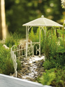 MINI ZÁHRADKA - Plot, hnedý, 4-dielny - 6cm