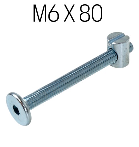 Konektor s valcovou maticou M6 x 80
