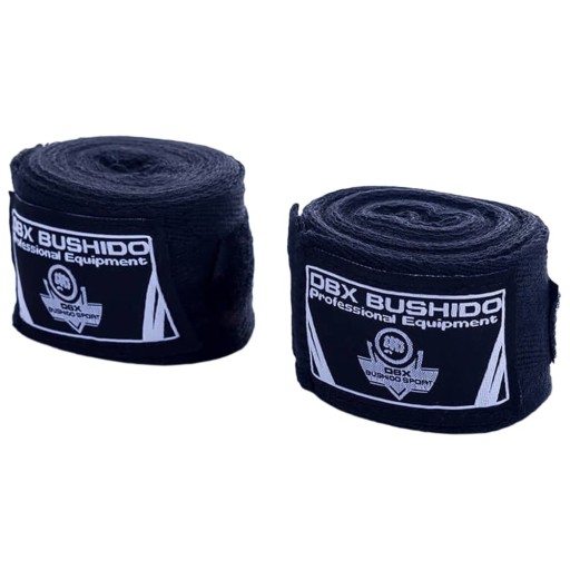 DBX Bushido boxerské obväzy na ruky a zápästia 2 x 4 m - Čierna