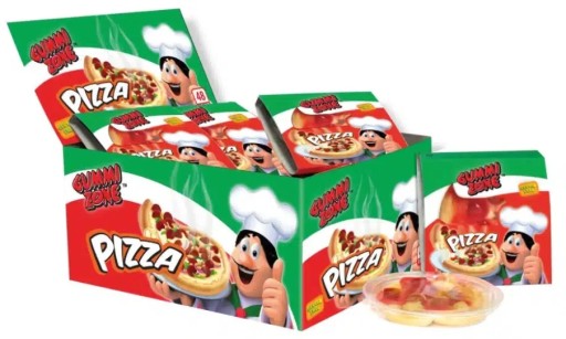 GUMMI ZONE PIZZA XXL ŽELÉ 21G CUKROVINOVÁ PIZZA ŽELÉ V TVARU PIZZY