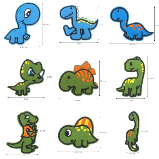 TERMO SET Nažehľovacie nášivky Dinosaury Dino