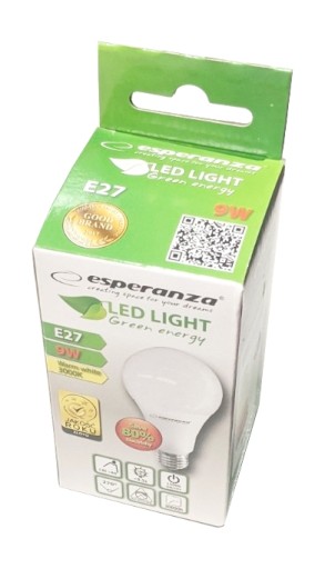 Esperanza LED guľová žiarovka E27 9W ~ 60W 740LM 230V