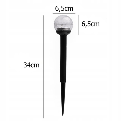 LED záhradné svietidlo SOLÁRNE RGB GUĽOVÉ SPIKE RIADENÉ GUĽOU IP44