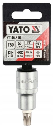 YATO - TORX L-KEY BIT 1/2'' T50 L55MM