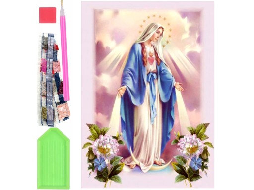 DIAMANTOVÁ MOZAIKA 5D obrázok Nanebovzatie MATKA BOH MÁRIA VÝŠIVKY DIY