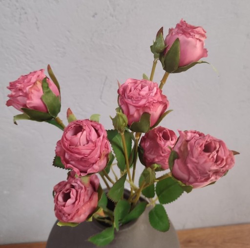 ROSE tmavoružová záhradka na vázu na kyticu 56 cm