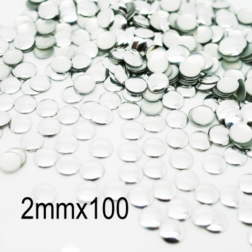 Kovové termo trysky strieborné 2mm 100 ks