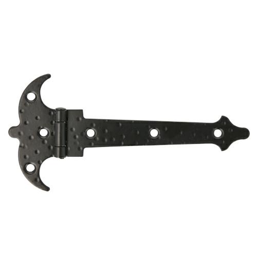 Ozdobný oceľový remeňový záves, čierny, 120x73x1,5mm