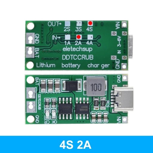 Nabíjačka BMS 4S 2A typu C 14,8 V 16,8 V Boost LiPo Li-Ion 18650 nabíjačka
