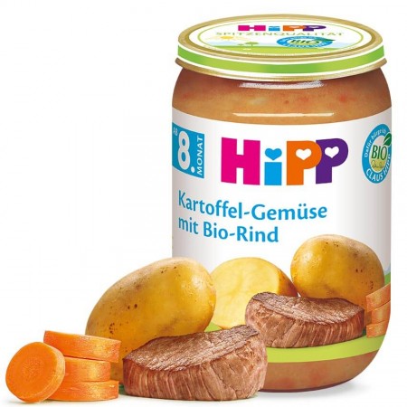 Hipp Bio Zemiaky Mrkva hovädzie 8m 220g