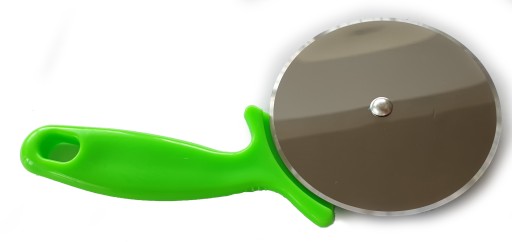 KOLESO NA PIZZU S DREVENOU RÚKŤOU NÔŽ REZACÍ NÔŽ OCEĽOVÝ KRAJAČ 19cm