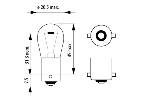 OSRAM ŽIAROVKA P21W 12V
