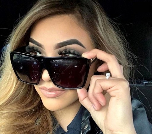Čierne veľké retro tienené slnečné okuliare Aviator