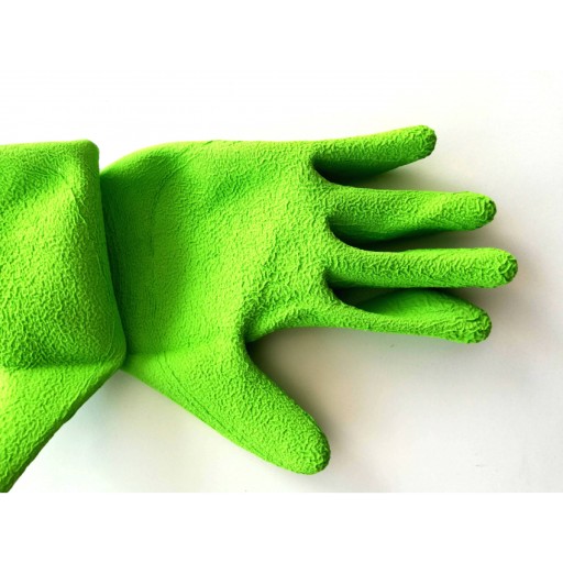 Polyesterové rukavice z latexovej peny, veľkosť 6 STALCO