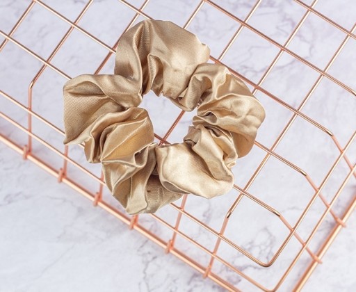 RUB NA VLASY SCRUNCHIE, SATÉN, ZLATÁ BÉŽOVÁ