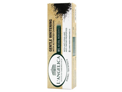 L'Angelica Jemná bieliaca zubná pasta s dreveným uhlím 75 ml