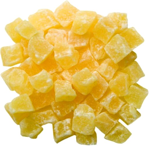 Kandizovaný ananás Sladké prírodné svetlé kocky kocky v cukre 200g