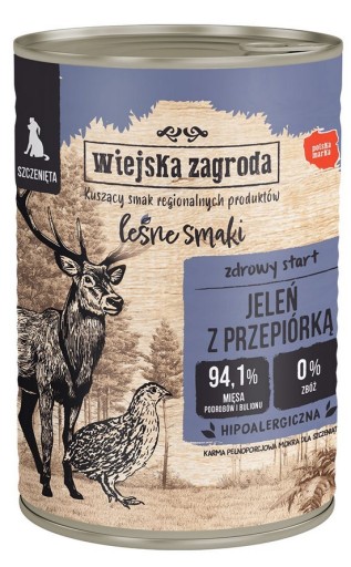 COUNTRY FARM pre šteniatka Lesné príchute - Jeleň s prepelicami 400g
