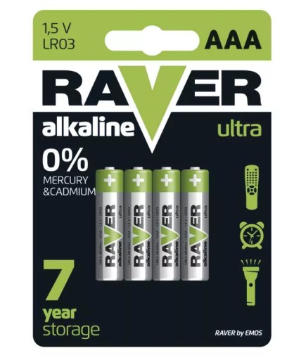 ALKAY BATÉRIA 1,5V LR6 AAA Raver SET 4 ks.