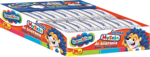 Guma na myš Bambino, biela, mäkká