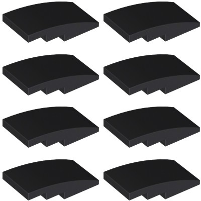 LEGO Bevel Rounded 4x2 čierna 4647286 93606 - 8ks
