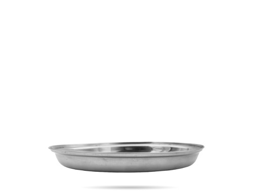 Hlboký oválny oceľový podnos 30 cm, nerezový catering 0756