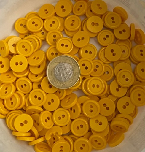 Gombíky, malé gombíky, 50ks, slnečné žlté, matné