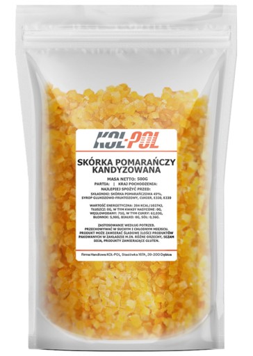 POMERANČOVÁ KÔRA 500g Kandizovaná pomarančová kocka, prírodná talianska