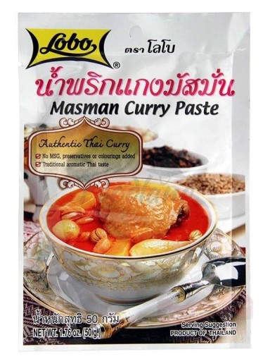 Thajská kari pasta Massaman 50g Lobo