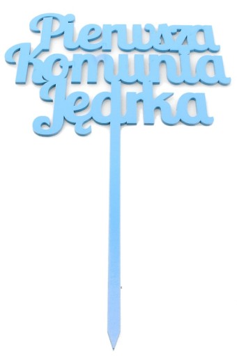 MAĽOVANÝ TOPPER Farba 30x17cm Vlastný nápis COMMUNION