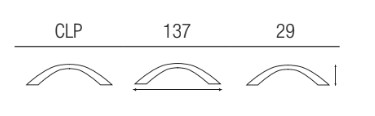 Moderná nábytková úchytka na kuchynské skrinky L-137 čierna 96/128 + skrutky