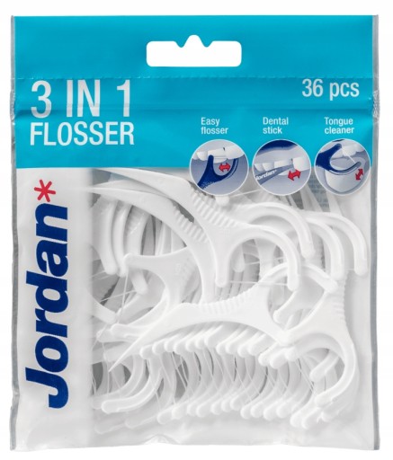 JORDAN FLOSSER NIT 3V1, ZUBEK, ČISTIČ