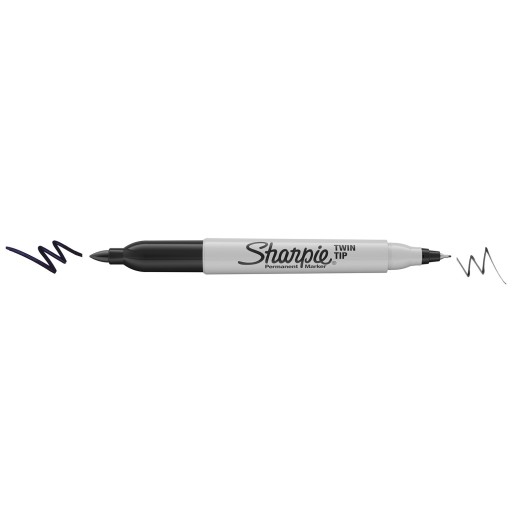Obojstranný popisovač na CD, permanentný čierny Sharpie 1 ks.